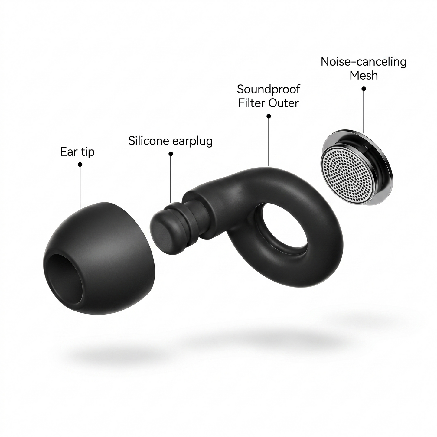 Orlure Hush™ - Silicone Sleep Earplugs, 45dB Noise Reduction, Reusable 2.0