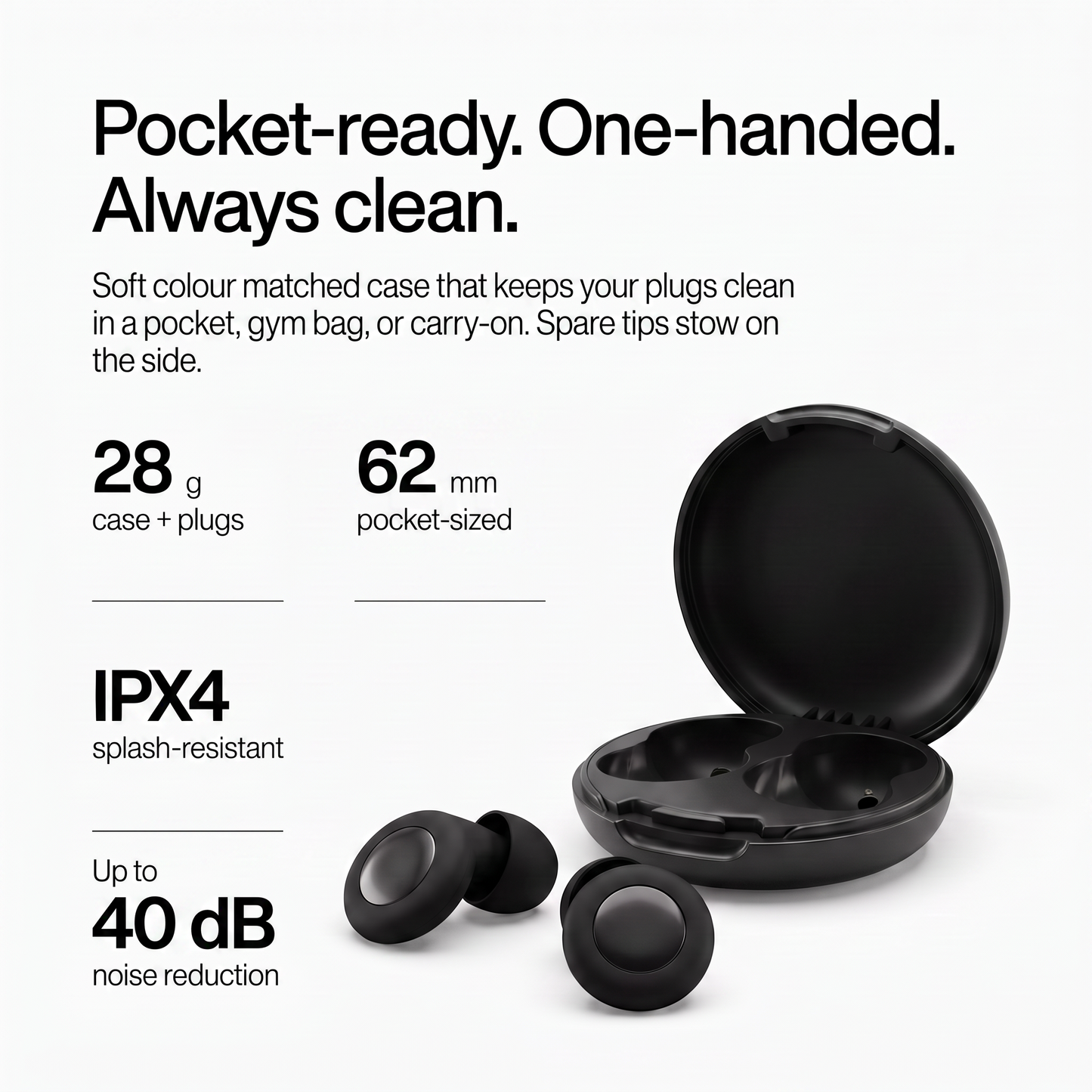 Orlure Hush™ - Silicone Sleep Earplugs, 45dB Noise Reduction, Reusable 2.0