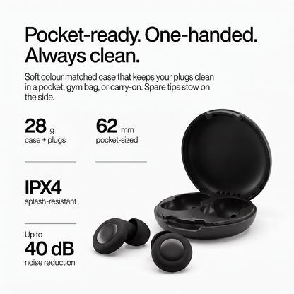 Orlure Hush™ - Silicone Sleep Earplugs, 45dB Noise Reduction, Reusable 2.0