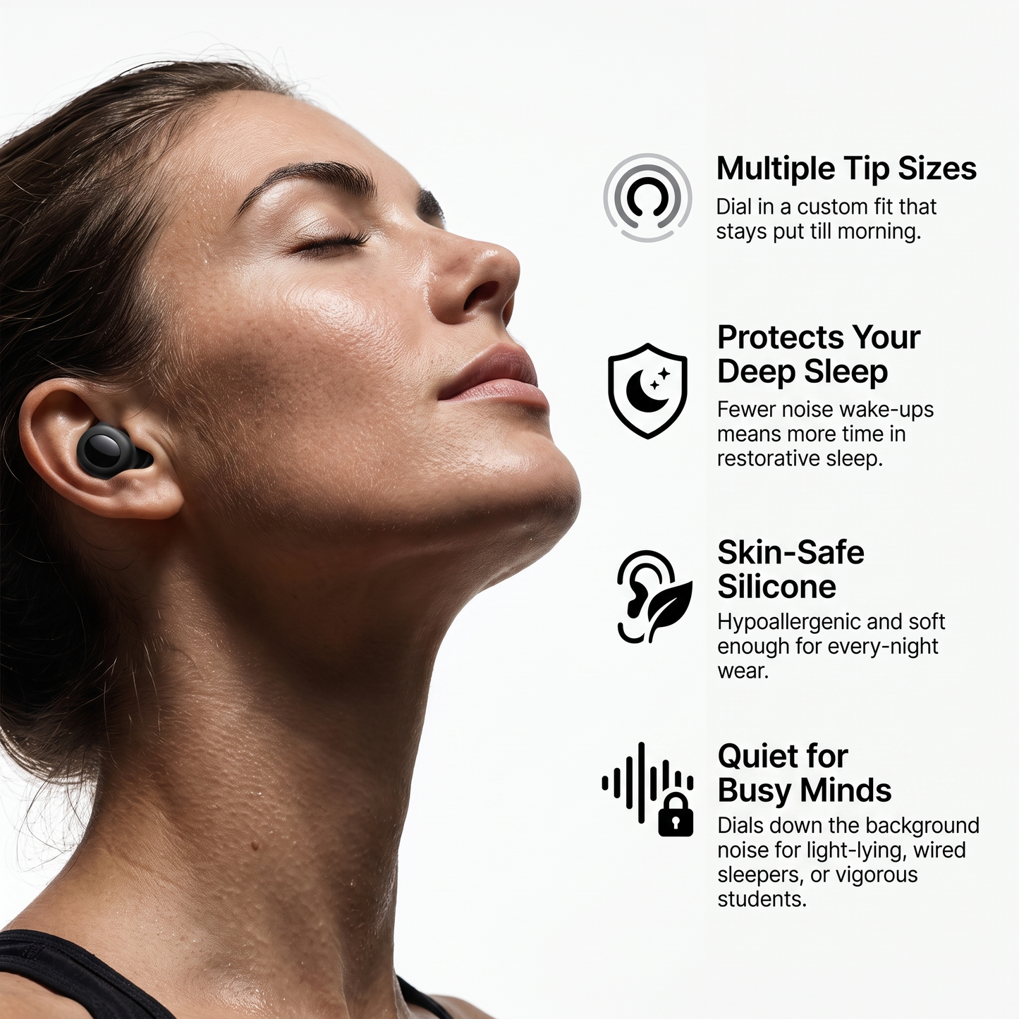 Orlure Hush™ - Silicone Sleep Earplugs, 45dB Noise Reduction, Reusable 2.0